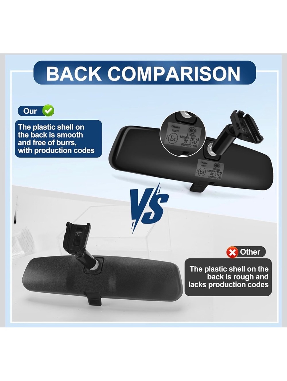 Interior Rearview Mirror Kit Compatible with Multiple Car Models - Picture 4 of 8